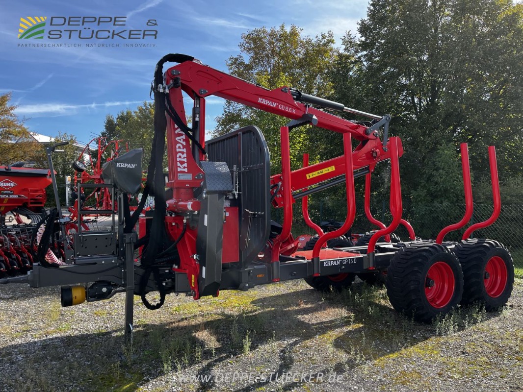 Krpan GP 15 D mit Kran GD 8,6 K gebraucht – Rückewagen + Rückeanhänger – Baujahr 2024 – Produktbild 1