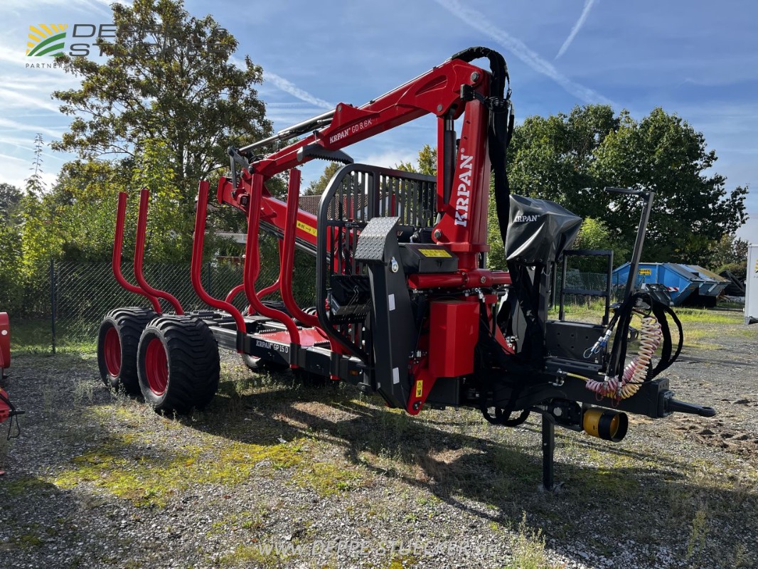 Krpan GP 15 D mit Kran GD 8,6 K gebraucht – Rückewagen + Rückeanhänger – Baujahr 2024 – Produktbild 3